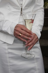 Hochzeit, Braut, Sekt