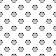 Beautiful shell pattern seamless vector repeat geometric for any web design