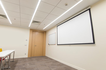 empty classroom for trainings