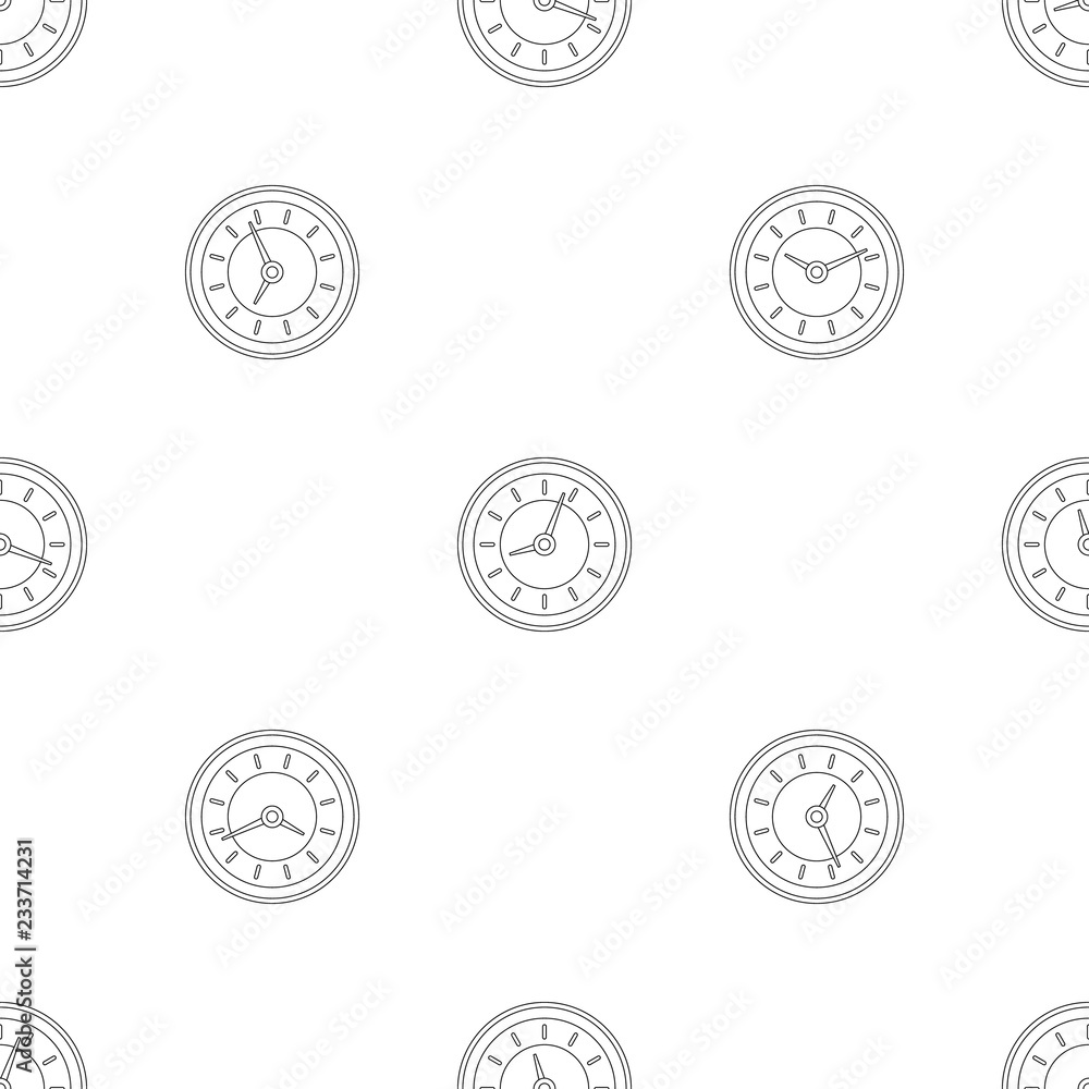 Poster clock pattern seamless vector repeat geometric for any web design