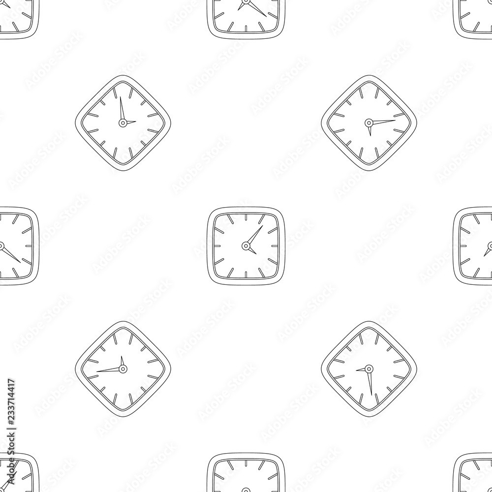 Poster square clock pattern seamless vector repeat geometric for any web design