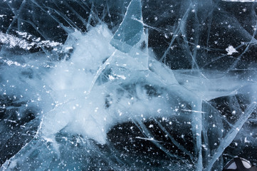 Ice of Lake Baikal