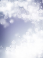 Beautiful Soft Blue Christmas Background With Snowflakes
