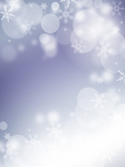 Beautiful Soft Blue Christmas Background With Snowflakes