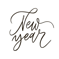 Creative 2019 New Year lettering. Isolated. Vector illustration. Happy New Year.