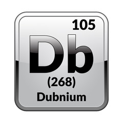 The periodic table element Dubnium. Vector illustration