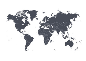Fototapeta premium Mapa świata ciemny wektor