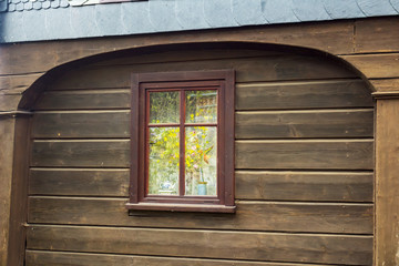 House with wooden construction as Umgebinde