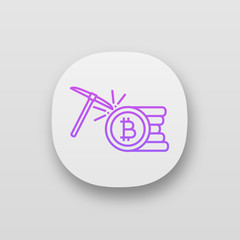Cryptocurrency mining service app icon