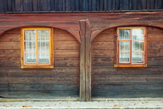 House with wooden construction as Umgebinde