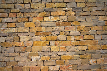 Stone wall of masonry Spain
