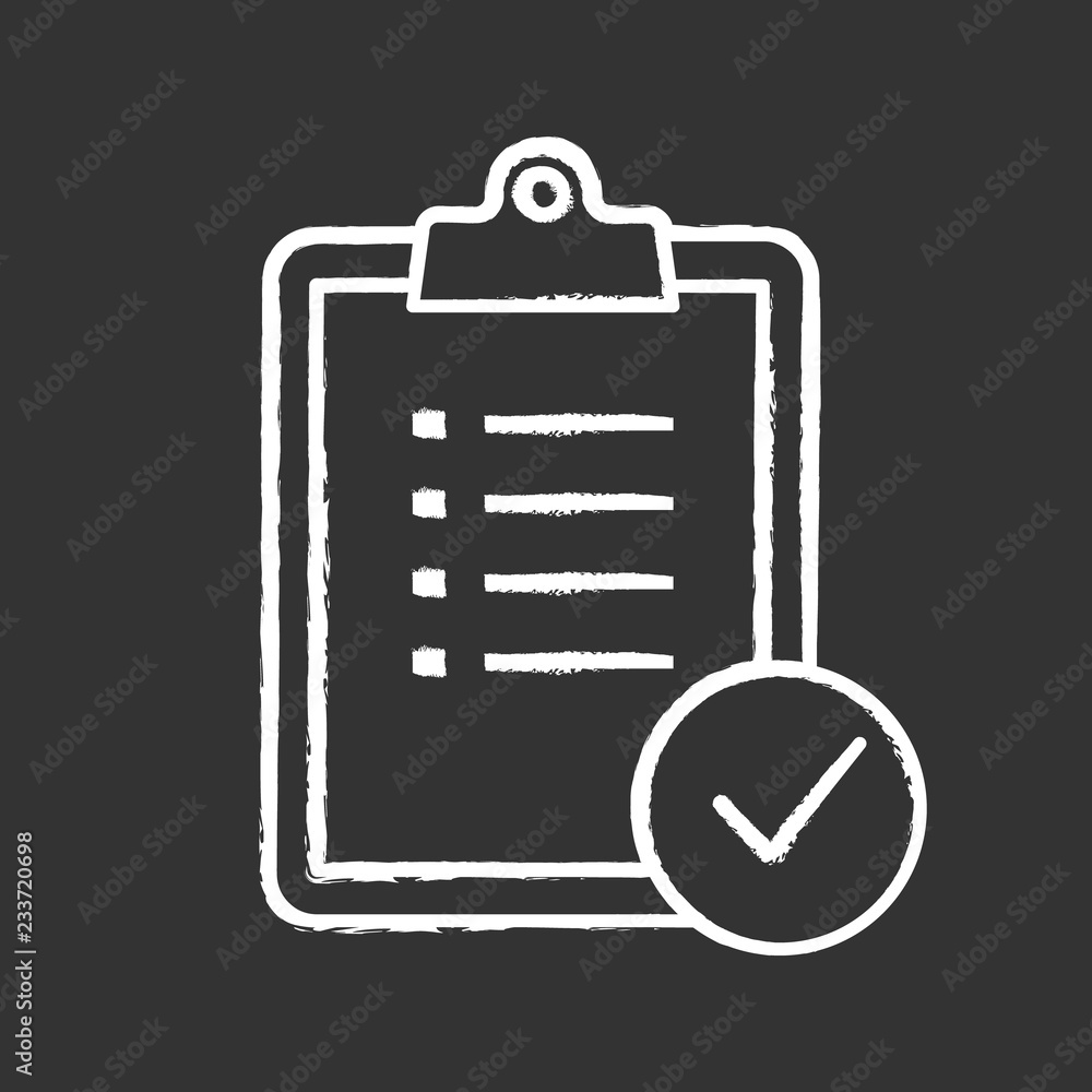 Sticker task planning chalk icon