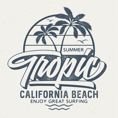 Obraz premium Tropic Summer - Aged Tee Design For Printing