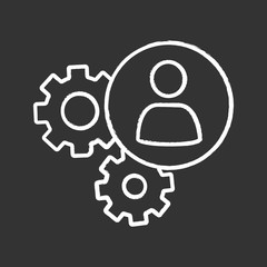 HR management chalk icon