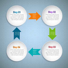 Vector circle arrows for infographic. Template for cycling diagram, graph, presentation and round chart. processes. Background dot.