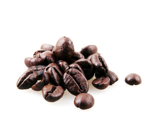 Coffee Beans Isolated On White