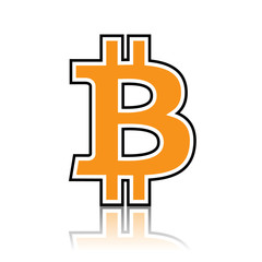 Bitcoin icon vector illustration
