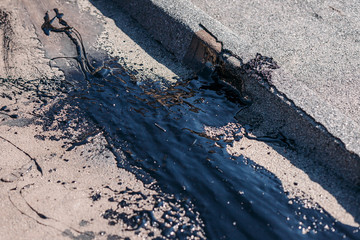 Patch of tar on the roof.