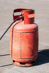 Fototapeta na wymiar gas cylinder for roof repair