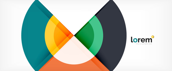 Obraz premium Circle abstract background, geometric modern design template