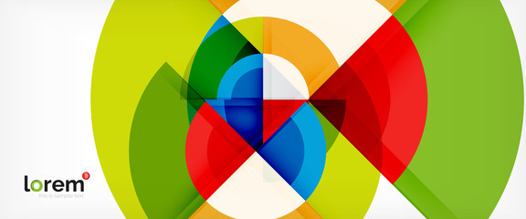 Fototapeta premium Okręgu abstrakcjonistyczny tło, geometryczny nowożytnego projekta szablon