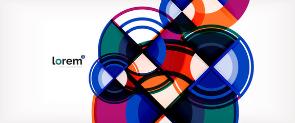 Obraz premium Vector abstract colorful circles background
