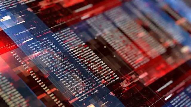 Glitchy screen with hacking in progress, security breach, virus attacking system. Abstract hacking background