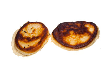 pancakes isolated on white background