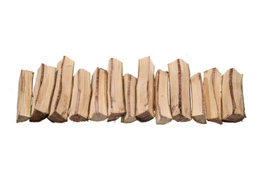 firewood isolated on white background