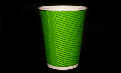 disposable glass isolated on white background