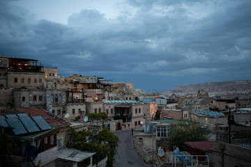 Obraz premium architecture and buildings in Cappadocia, Goreme, Turkey, aerial view . most popular and famous place
