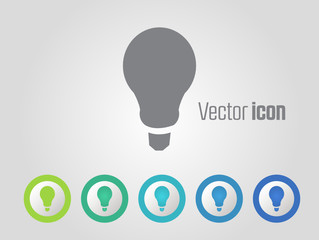 Bulb vector icons and different color variations