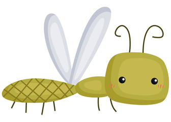 a vector of a cute and adorable dragonfly