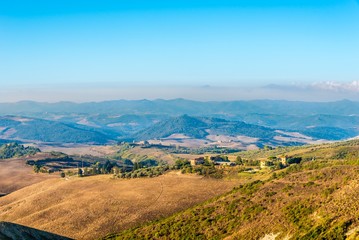 Fototapeta premium Morning view at the countryside near Volterra in Italian Tuscany