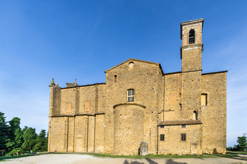 Fototapeta na wymiar View at the church of San Giusto in Volterra - Italy