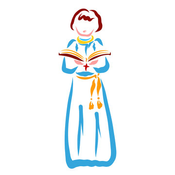 recommend clip art: Worship, person preaching or reading the Bible