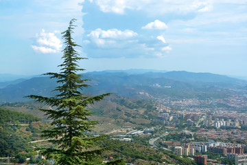 View on beautiful city from highest point