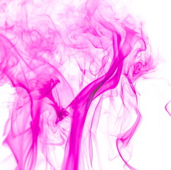 Plakat Purple smoke on white background