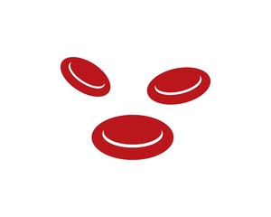 Red Blood Cell Logo vector icon illustration design