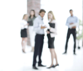 Fototapeta premium blurred image of business team in a modern office