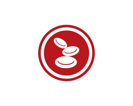 Red Blood Cell Logo Vector Icon Illustration Design