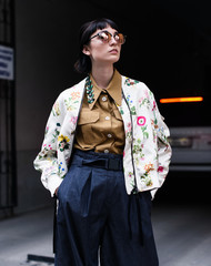 Fashion photo, Street style fashion. Professional model.