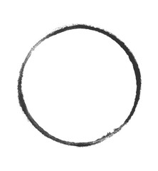 Leerer schwarzer Kreis Abdruck