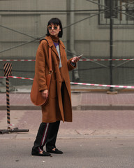 Fashion photo, Street style fashion. Professional model.