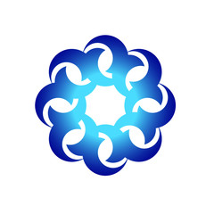 abstract logo and swirl symbol