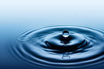 Falling drop of water