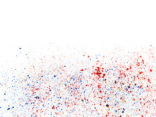 Kleine Farbflecken blau rot