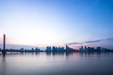 Obraz premium panoramic city skyline in hangzhou china