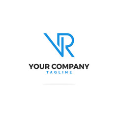 VR Letters Logo Vector Illustration