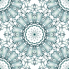 Fototapeta na wymiar Design with abstract hand drawn floral seamless pattern with decorative element. Vector illustration.